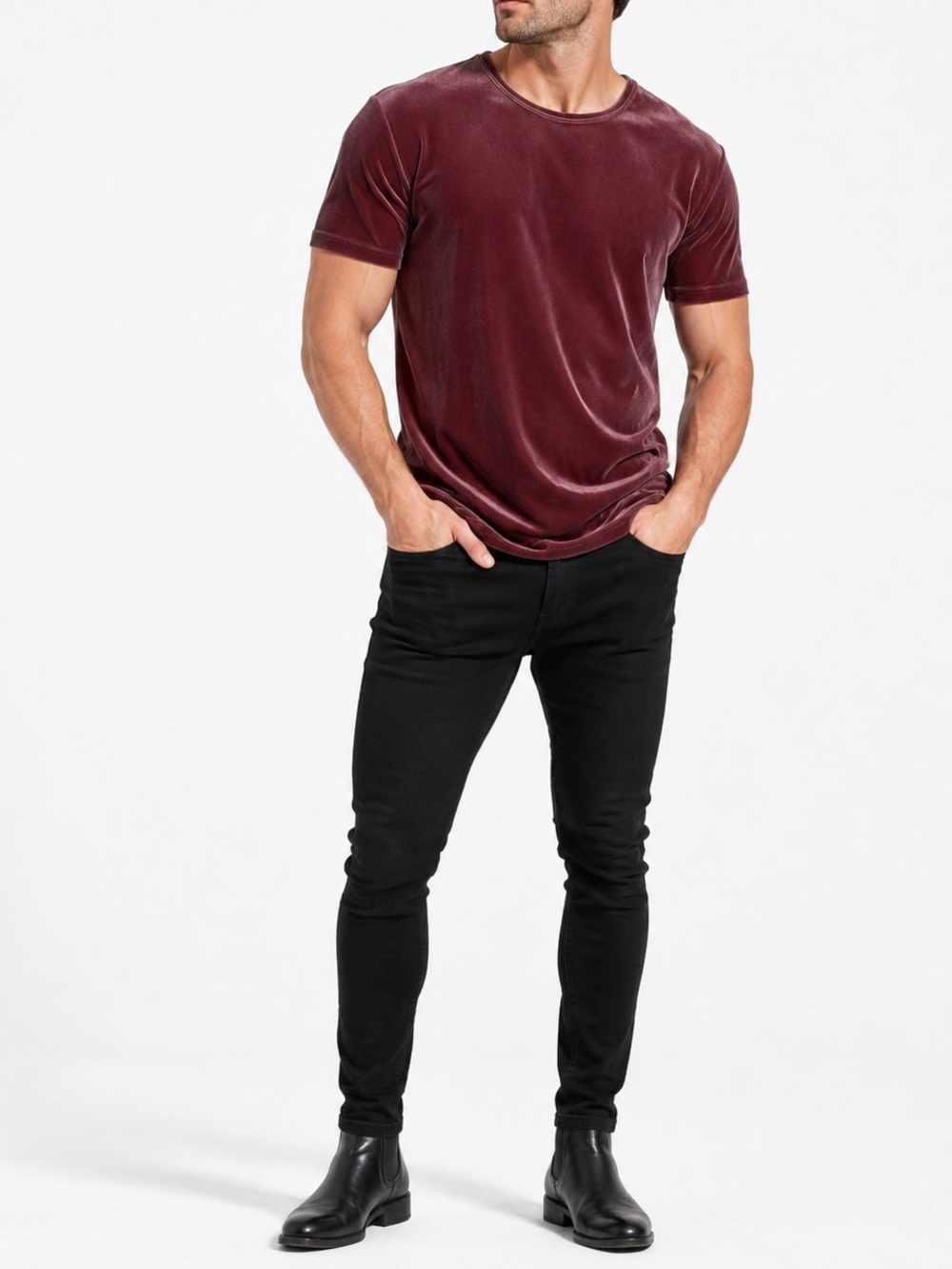 Forever 21 T-Shirt Men’s Velvet Mauve Crew Neck medium Whimsigoth Gothcore